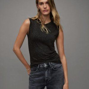 NWT - All Saints | Imogen Devore Tank Black - Size Small